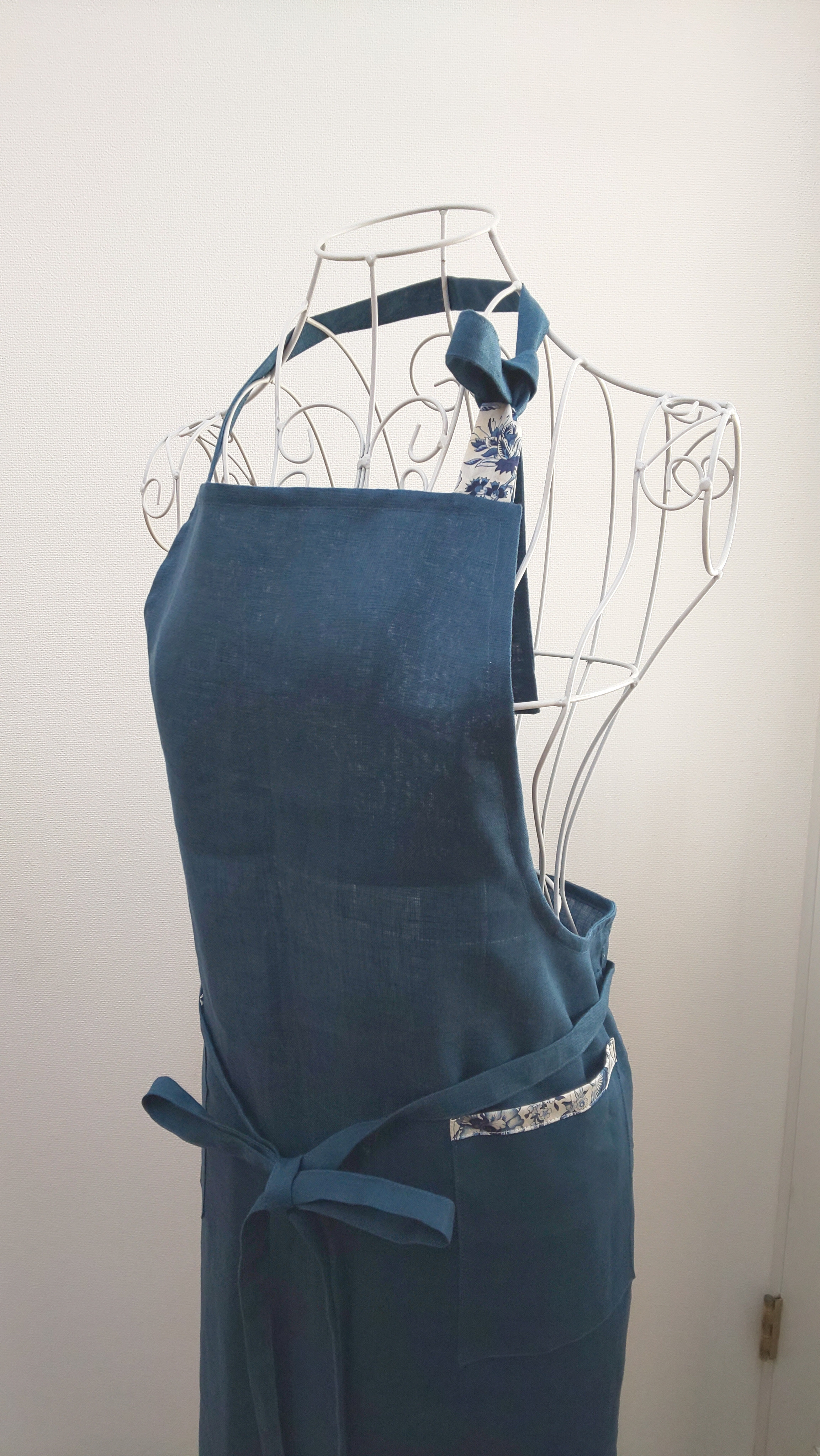 リネンエプロン・ブルー