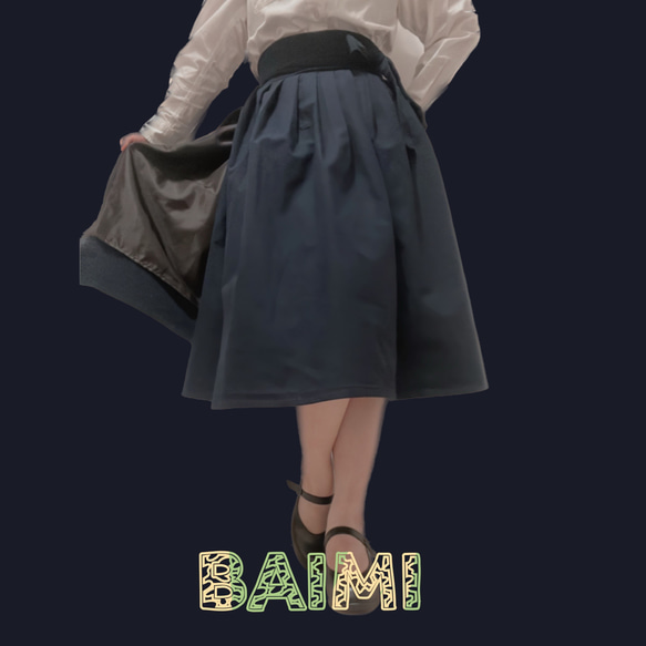 韓国　ラップスタイル　ミディアムスカート　ロングスカート 3枚目の画像