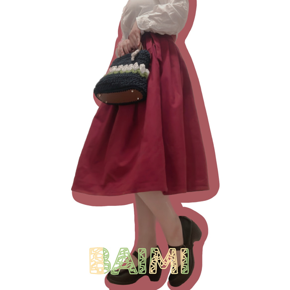 韓国ラップスタイル　ロングスカート　 3枚目の画像