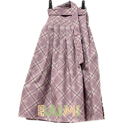 可愛いチェックスカート　韓国風ラップスカート　桜ハンドメイド2023 5枚目の画像