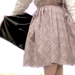 可愛いチェックスカート　韓国風ラップスカート　桜ハンドメイド2023 1枚目の画像