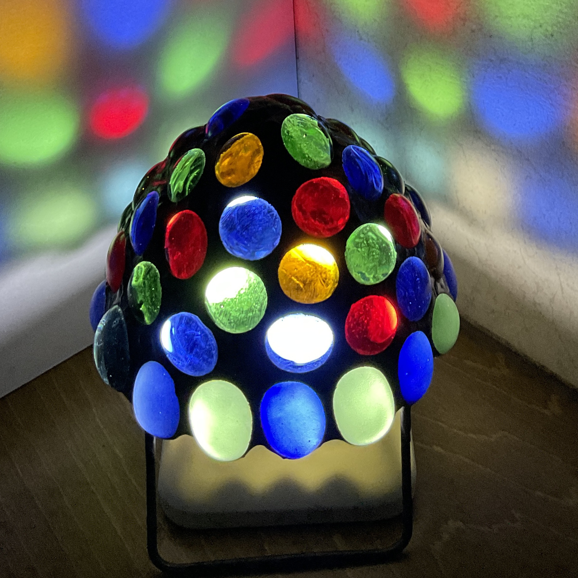 産地不明 フローライト きのこ 置彫り物 ツリーハウス 家 天然石