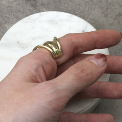 【新作】layerd ring　真鍮 7枚目の画像
