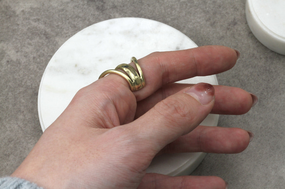 【新作】layerd ring　真鍮 7枚目の画像