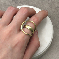 【新作】layerd ring　真鍮 6枚目の画像