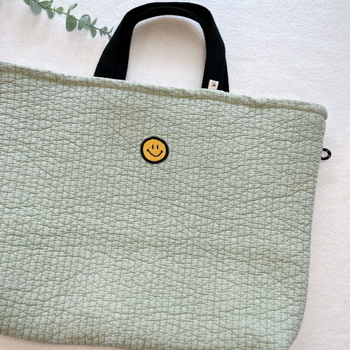 再販【選べるヌビ生地＆選べるワッペン】入園入学・レッスンバッグ