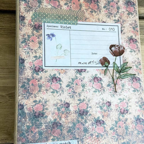 NO.017 アンティーク風 シンプルおすそ分けファイル ノート m-po0602  