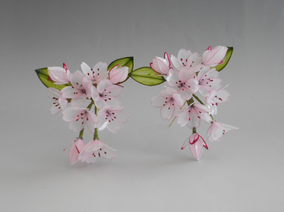 桜の簪（晴日）髪飾り　変わり花 2枚目の画像