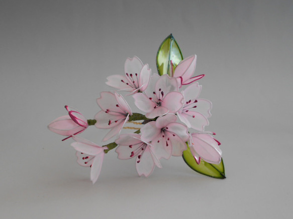 桜の簪（晴日）髪飾り　変わり花 3枚目の画像