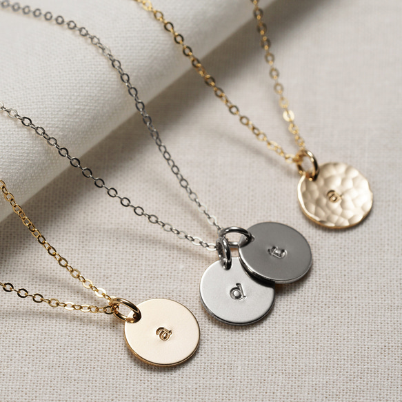 【国内発送】14KGF* ミニアルファベット イニシャル ネックレス イニシャルネックレス [ 14kgf / シルバー925 ] 《Tiny letter