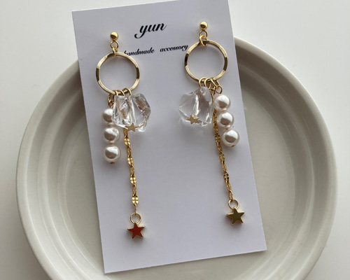 ジャラジャラピアス/イヤリング ピアス（スタッド・一粒） yun