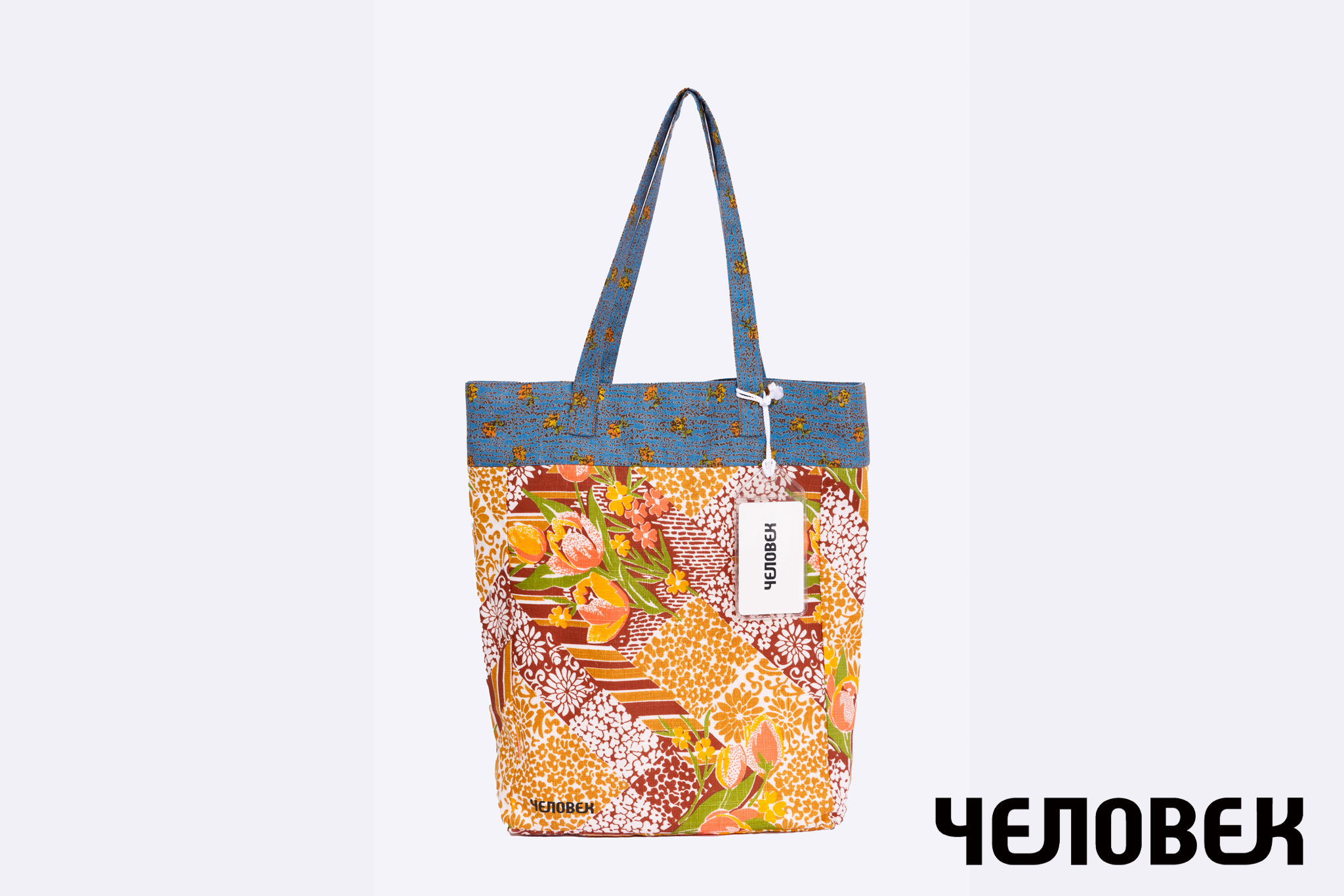旧ソ連 デッドストック生地 トートバッグ 花柄 バイカラー Tote Bag【PIONE】CHTT002 5,825円