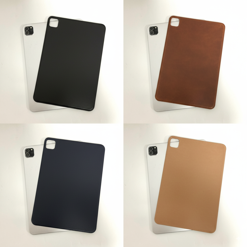 置くだけで、ピタッと。育てる本革 iPadマグネットスナップケース