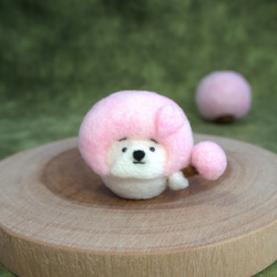 羊毛フェルト 桃から生まれたももすけくん k00652 羊毛フェルト