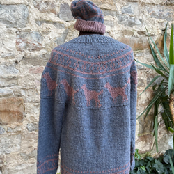 ゴールデンレトリバーの編み込みセーター　帽子オマケ　 2枚目の画像