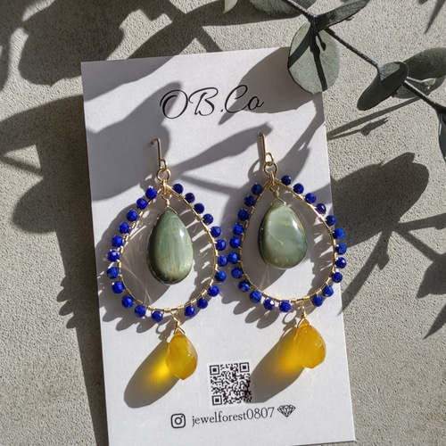 14kgf 天然石 クリソベリルキャッツアイのピアス【GSPi30】 ピアス