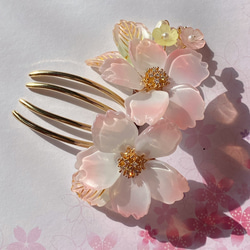 大輪桜の櫛かんざし　ヘアコーム 6枚目の画像