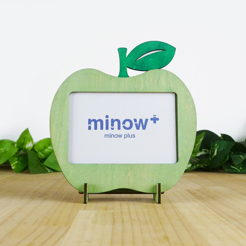 青りんご」木製写真立て（L判サイズ用）北欧 かわいい フォトフレーム