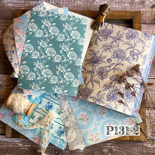 送料無料【P131-2 コラージュ素材】海外紙モノ デザインペーパー本