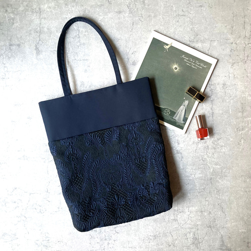 マチつきネイビー＜フォーマルサブバッグ 大人のレッスンバッグにも