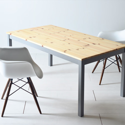 120×80ツートーンダイニングテーブル（ナチュラル／グレー）１２０北欧デザインの椅子にピッタリのテーブルを低予算にて 8枚目の画像