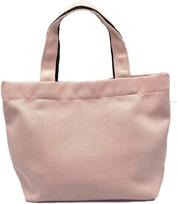 キャンバストートバッグ 手持ちタイプ 無地コットン 小さめ散歩バッグ ランチバッグ 子供バッグ 日本製 ミニトートバッグ 2枚目の画像