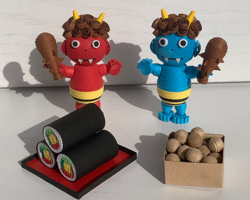 ペーパークイリング　節分 40b5b6856455834ffa4a0e536a3901