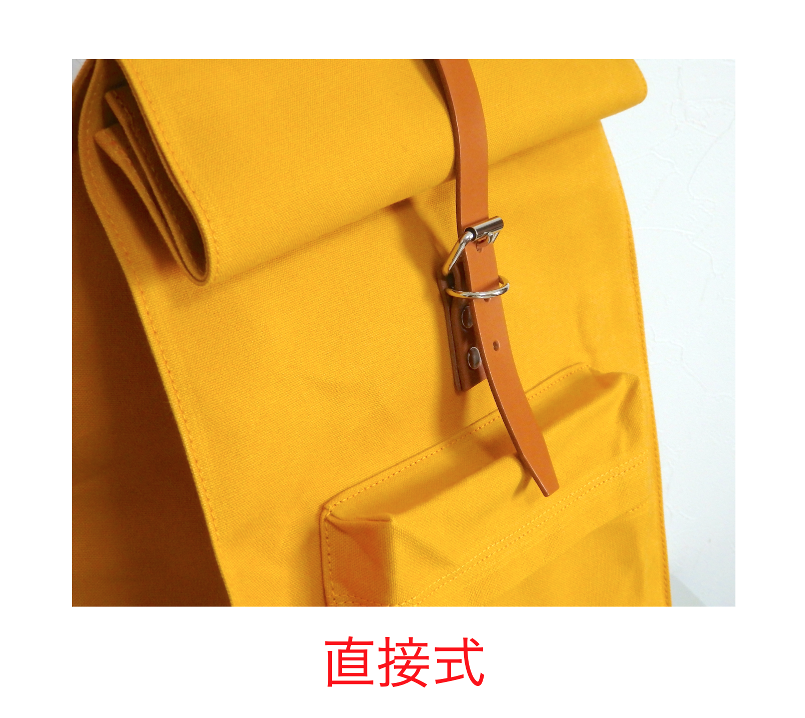 【受注制作】Mサイズ パラフィン加工 10号帆布のリュックサック 濃グリーン