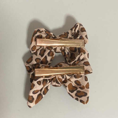 ꫛꫀꪝ【レオパード柄トリプル】ベビーヘアクリップ　キッズヘアクリップ　ヘアピン ヘアクリップ レオパード柄ヘアクロウクリップミニバンス