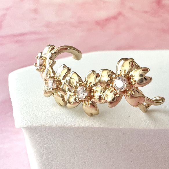 【JORIE】 桜のティアラ　Ear cuff 2枚目の画像