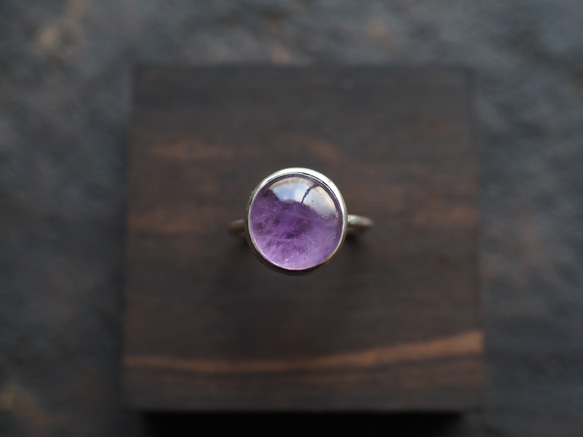 amethyst silver ring (tsubomi) 2枚目の画像