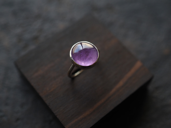 amethyst silver ring (tsubomi) 4枚目の画像