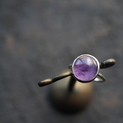 amethyst silver ring (tsubomi) 1枚目の画像