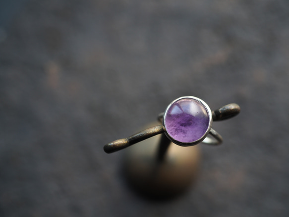 amethyst silver ring (tsubomi) 1枚目の画像