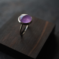 amethyst silver ring (tsubomi) 8枚目の画像