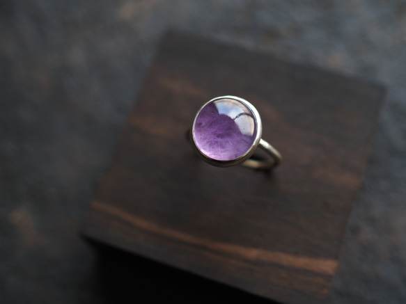 amethyst silver ring (tsubomi) 3枚目の画像