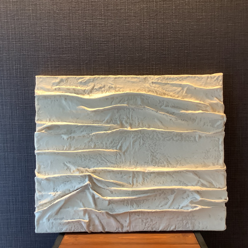 麻×石膏のテクスチャーアート:約410×318㎜ 絵画 Art.A 通販