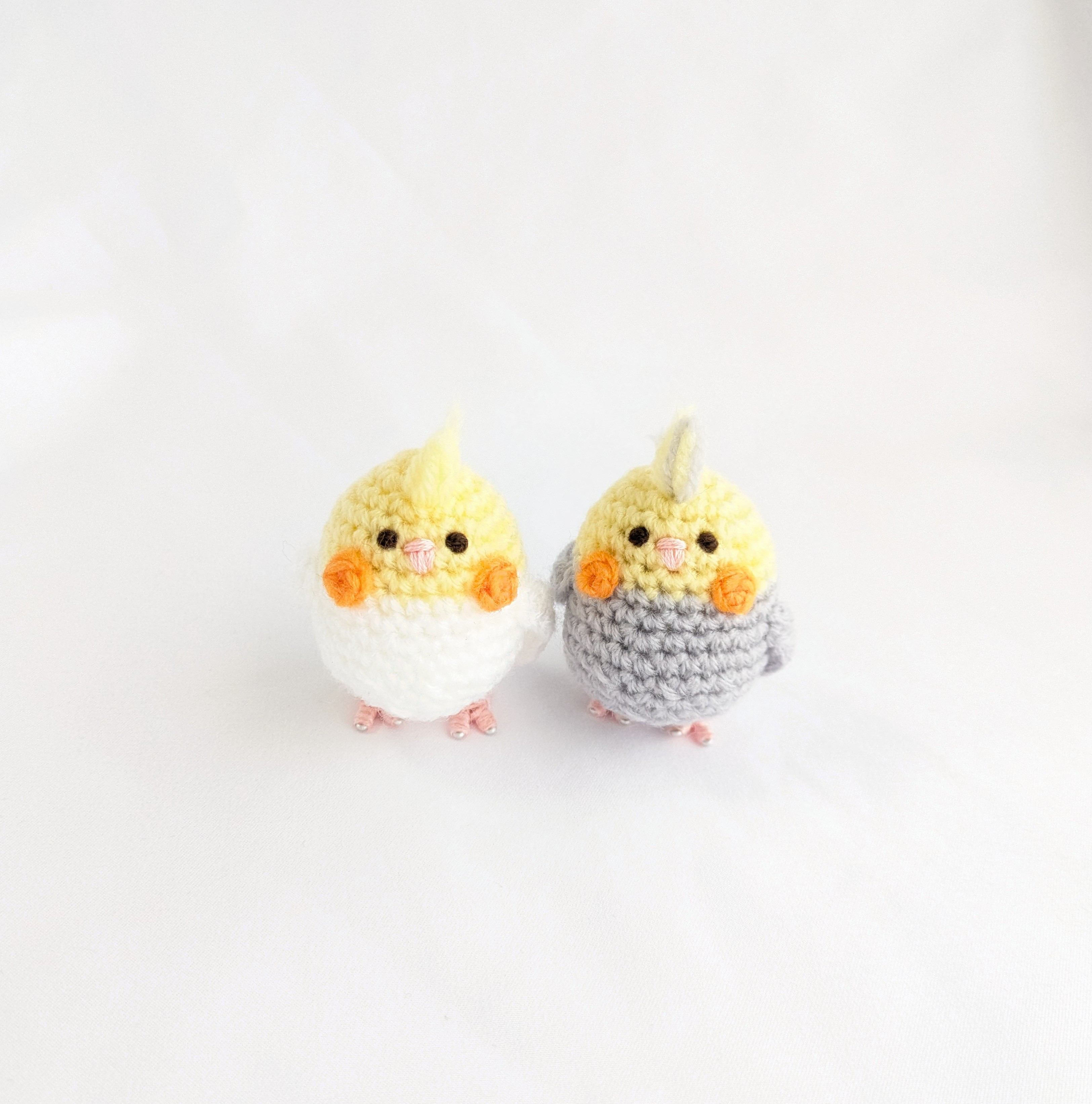 オカメインコのキーホルダーストラップ 【あみぐるみ】
