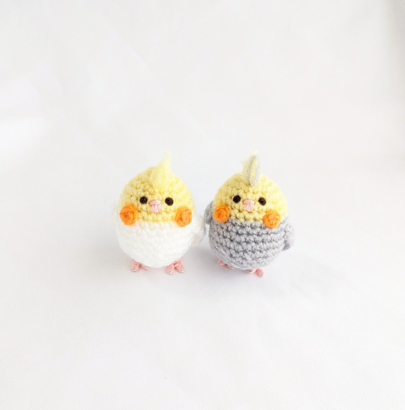 オカメインコのあみぐるみ 編み物】オカメインコのあみぐるみ｜Min