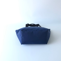 洗える保冷保温ランチバッグ(弁当袋)✨シンプルなネイビー（紺） 4枚目の画像