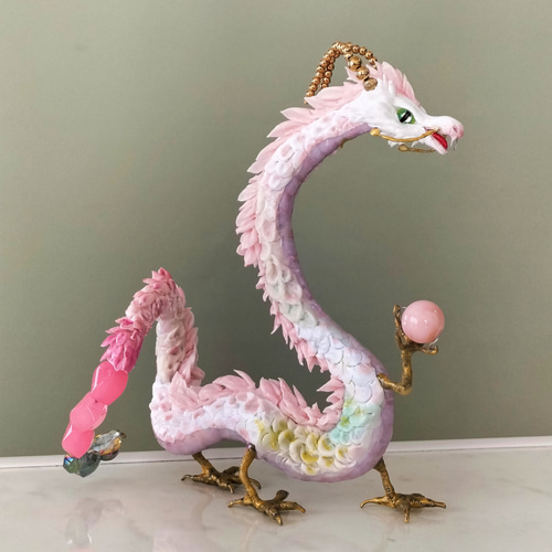 ピンクオパールの龍(置物) その他インテリア雑貨 keokeo 通販 ピンクオパールの龍(置物) その他インテリア雑貨 keokeo 通販