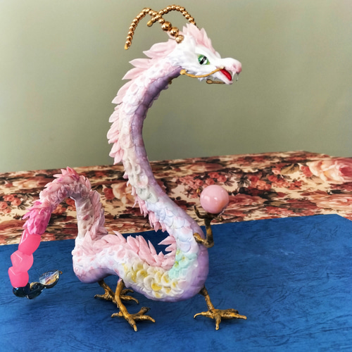 ピンクオパールの龍(置物) その他インテリア雑貨 keokeo 通販 ピンクオパールの龍(置物) その他インテリア雑貨 keokeo 通販