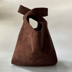 本革/ピッグスエード エコバッグ D.ブラウン】 エコバッグ・サブバッグ