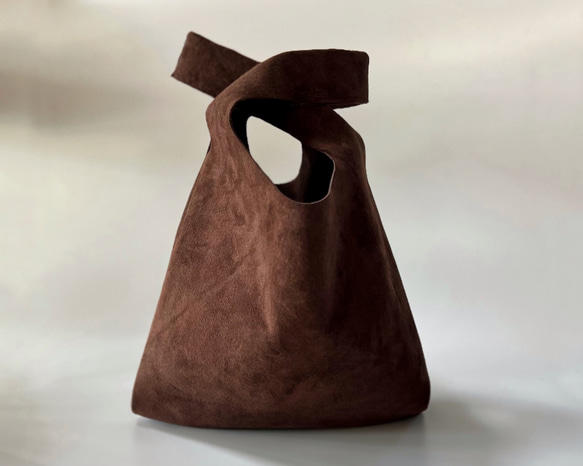 本革/ピッグスエード エコバッグ D.ブラウン】 エコバッグ・サブバッグ