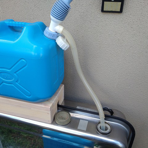 ご主人に聞いてみてください！らくらく灯油給油台 棚・シェルフ 