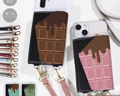 スマホケース ほぼ 全機種対応 スマホショルダー クリアケース 財布