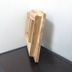 木製 チーク無垢 ミニテーブル アウトドア ローテーブル 未塗装 小ぶり 折畳 脚折れ desk115 7枚目の画像