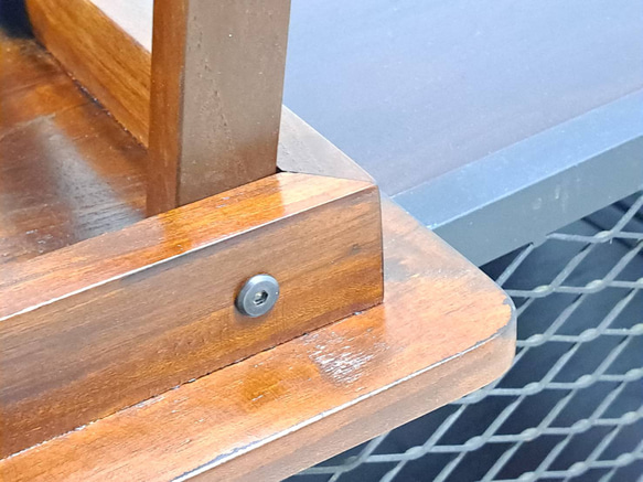 木製 チーク無垢 ミニテーブル アウトドア ローテーブル マホガニー色 小ぶり 折畳 脚折れ desk115 9枚目の画像