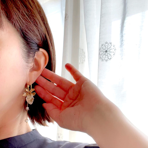 大人な いちご ピアス イヤリング 着せ替え クリア イチゴ