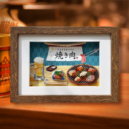 ビールと焼肉〉天然石・シーグラスアート その他アート moon